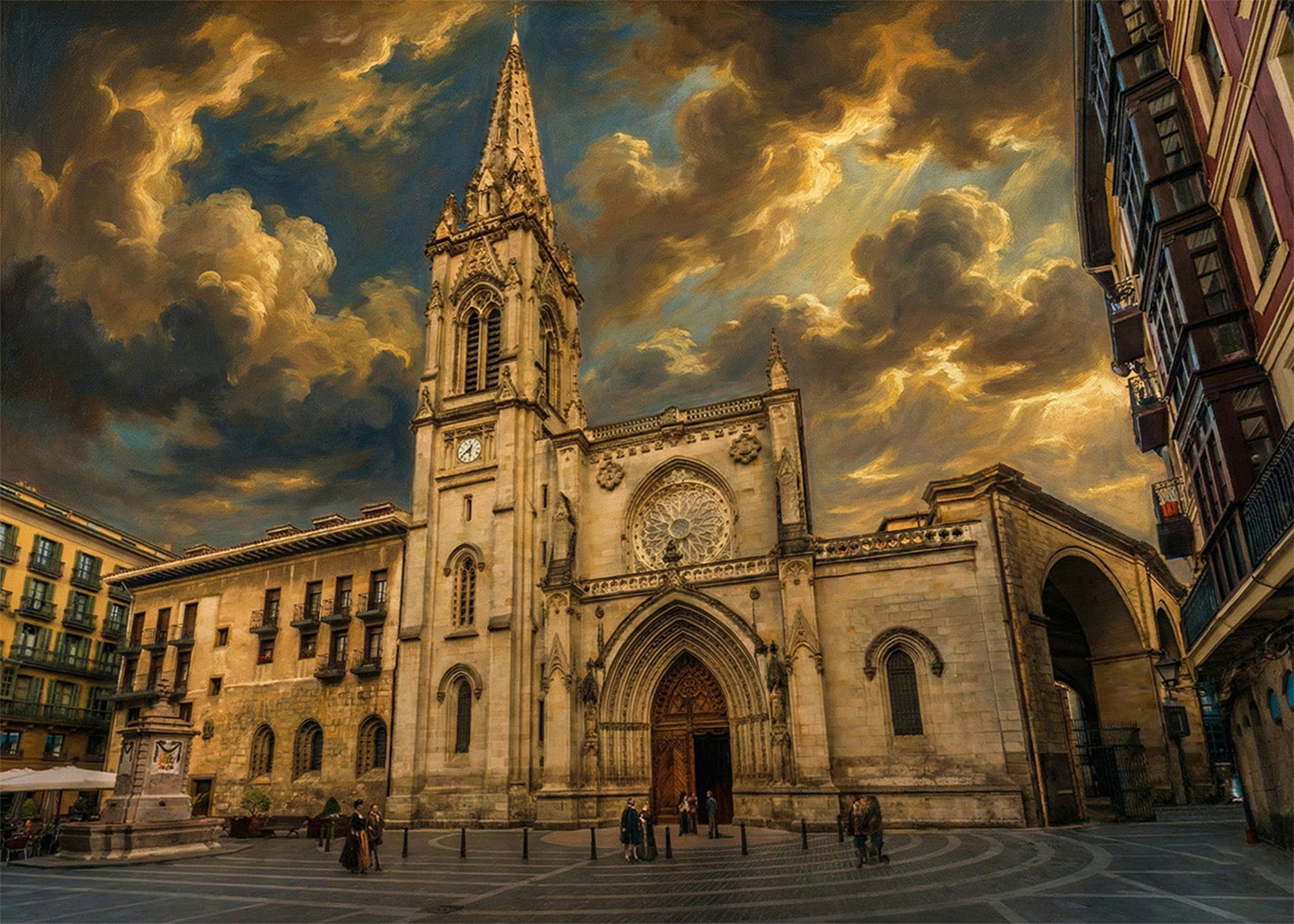 Cuadro Catedral de Santiago en Bilbao - Barroco