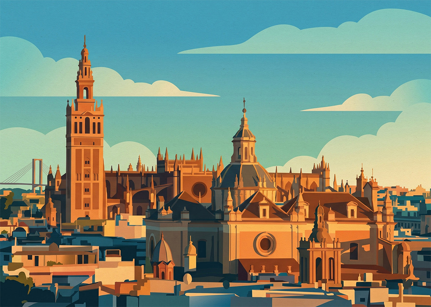 Cuadro Catedral de Sevilla y La Giralda - Otoño