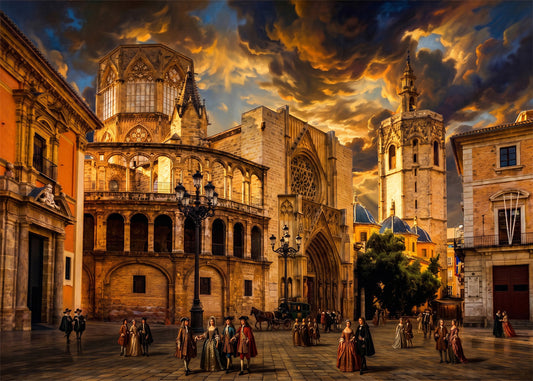 Cuadro Catedral de Valencia barroco