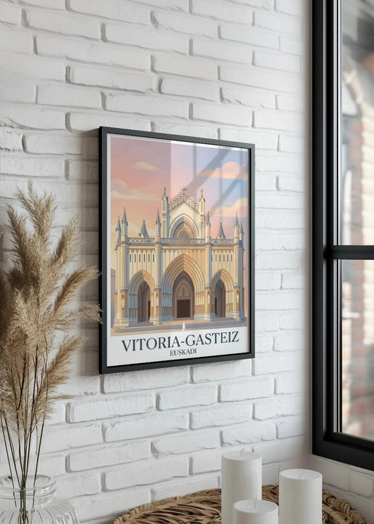 Cuadro Catedral de Vitoria María Inmaculada - Pastel