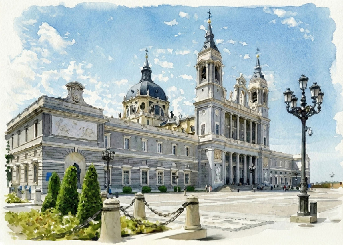 Cuadro Catedral de la Almudena - Acuarela