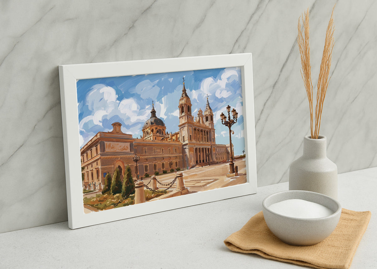 Cuadro Catedral de la Almudena - Gouache