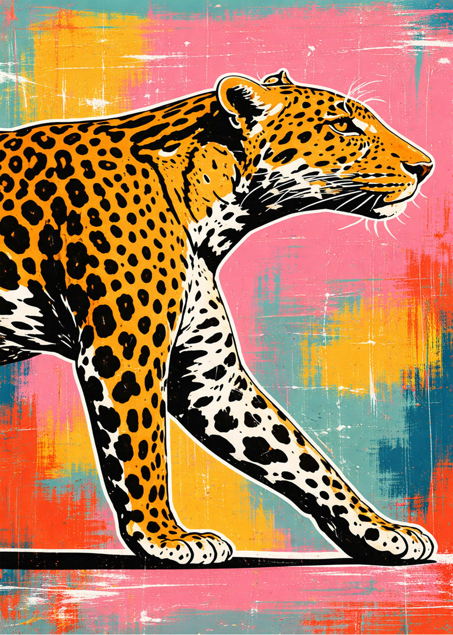 Cuadro Cazador estilo colorido