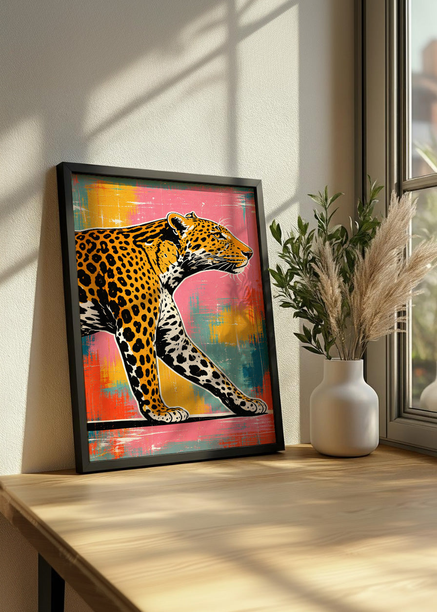 Cuadro Cazador estilo colorido