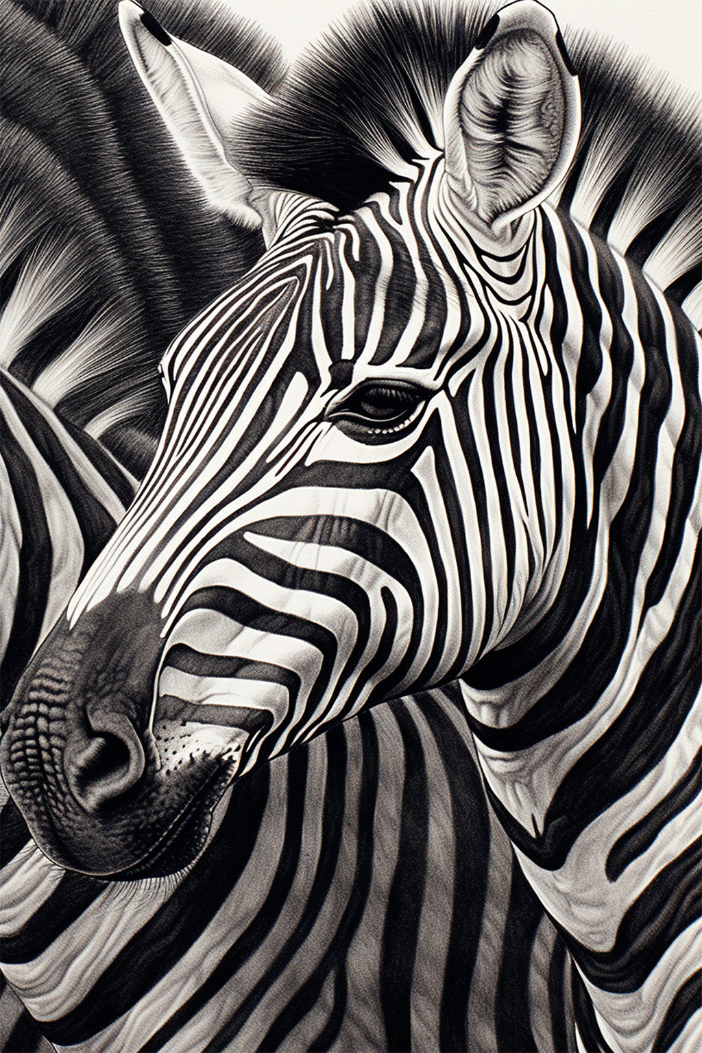Cuadro ​Cebras a blanco y negro