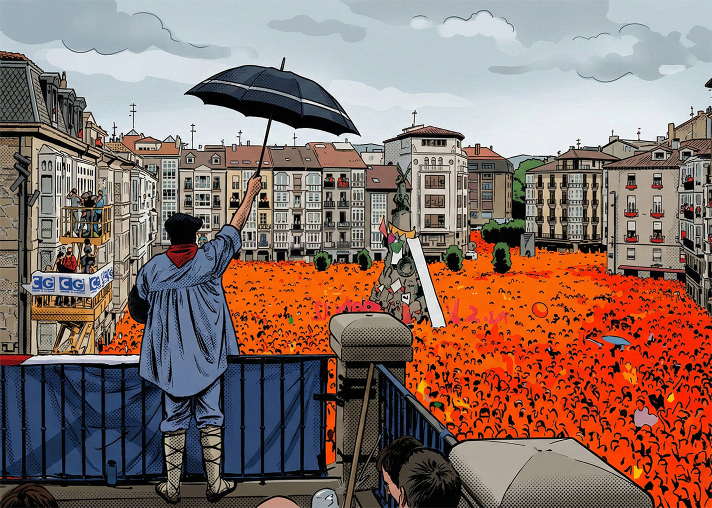 Cuadro Celedón y Fiestas de la Blanca - Cómic