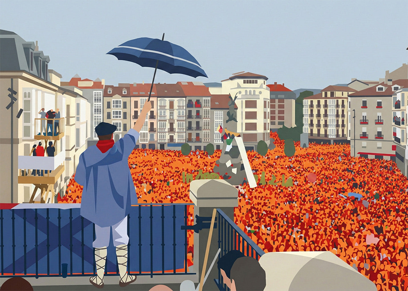 Cuadro Celedón y Fiestas de la Blanca - Dibujo