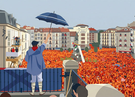 Cuadro Celedón y Fiestas de la Blanca - Dibujo