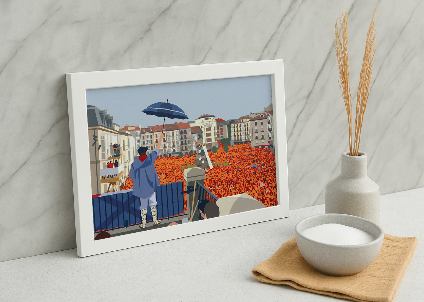 Cuadro Celedón y Fiestas de la Blanca - Dibujo
