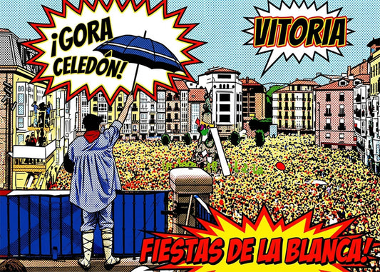 Cuadro Celedón y Fiestas de la Blanca - Pop Art