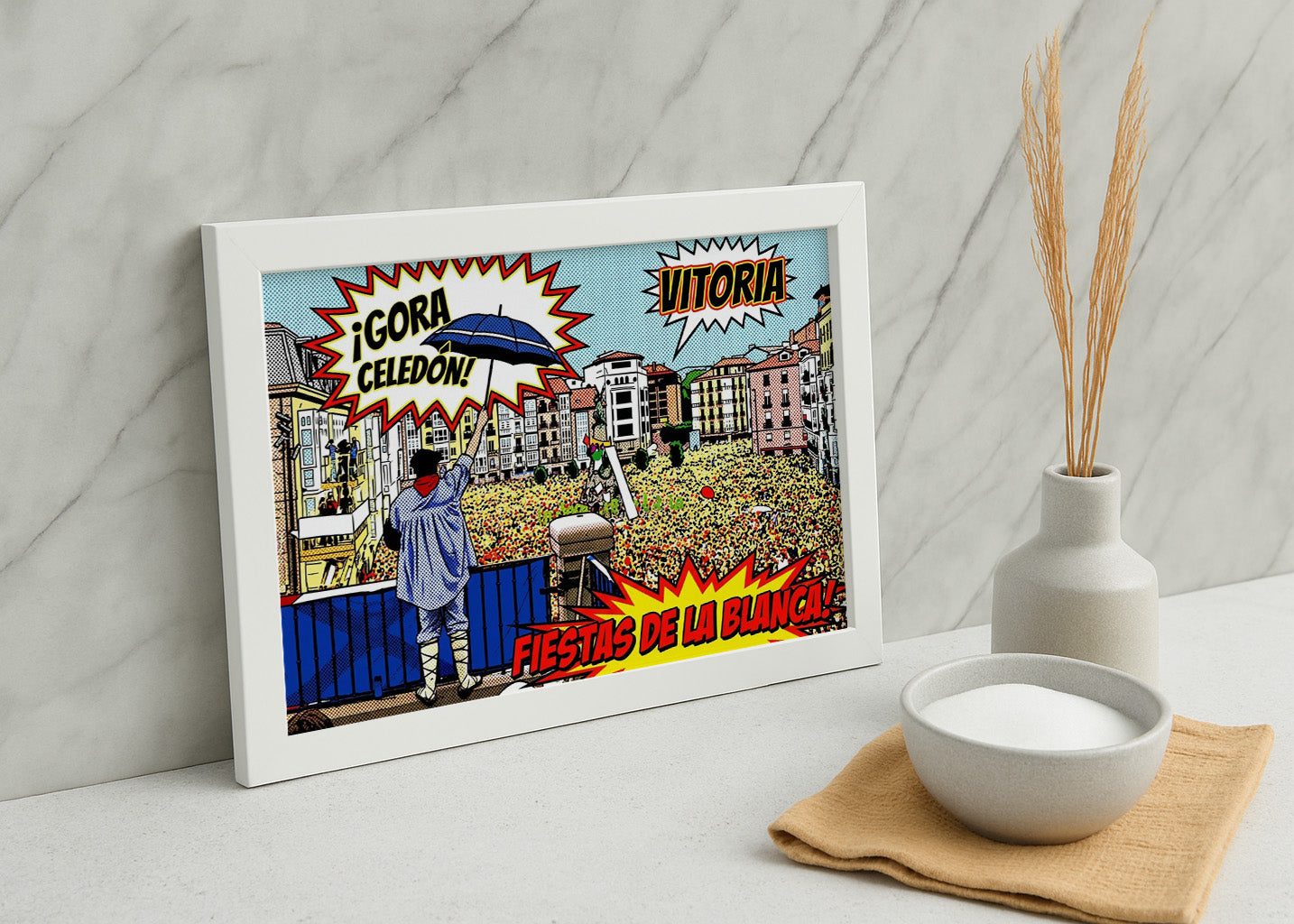 Cuadro Celedón y Fiestas de la Blanca - Pop Art