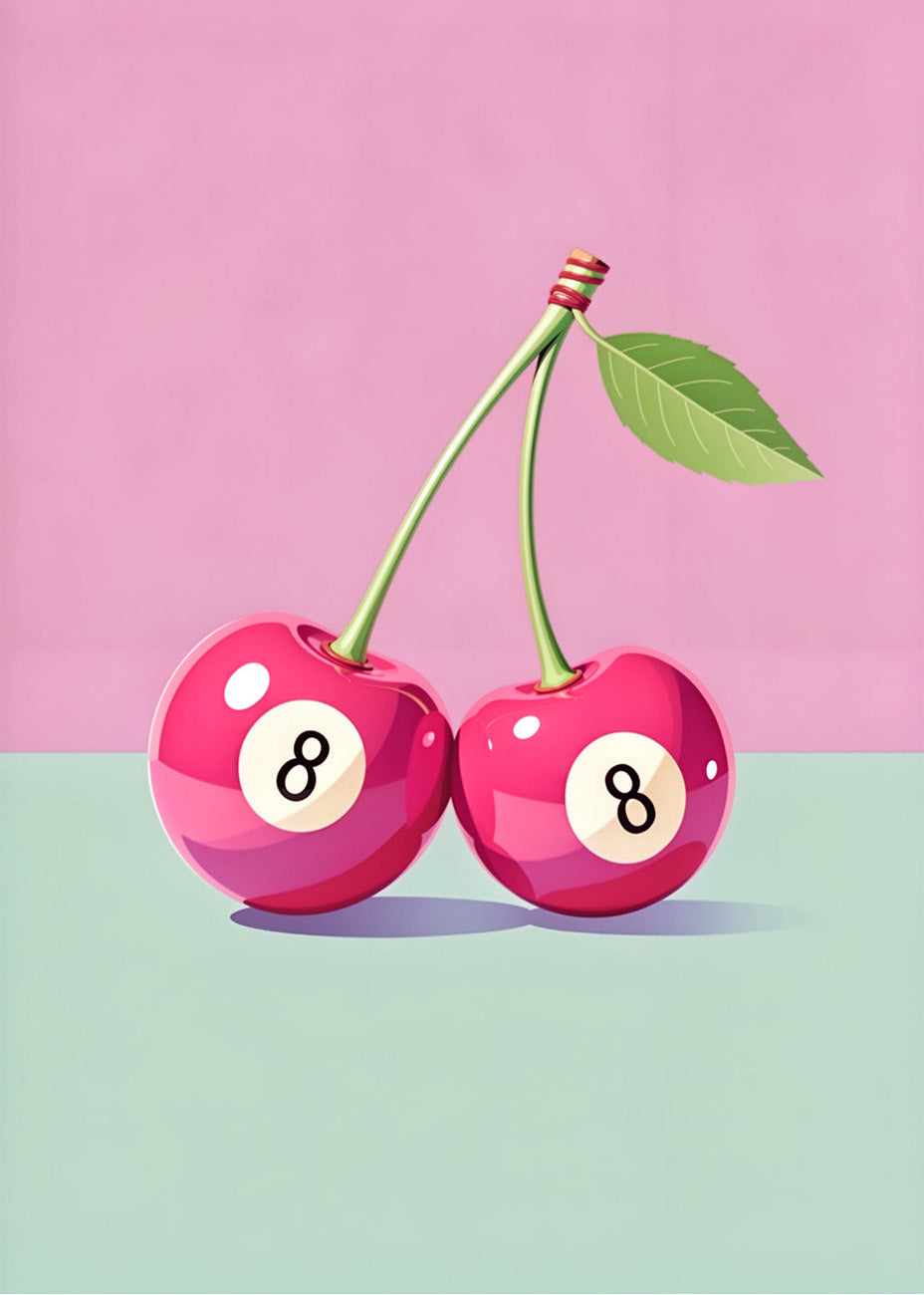 Cuadro Cereza bola de billar 8