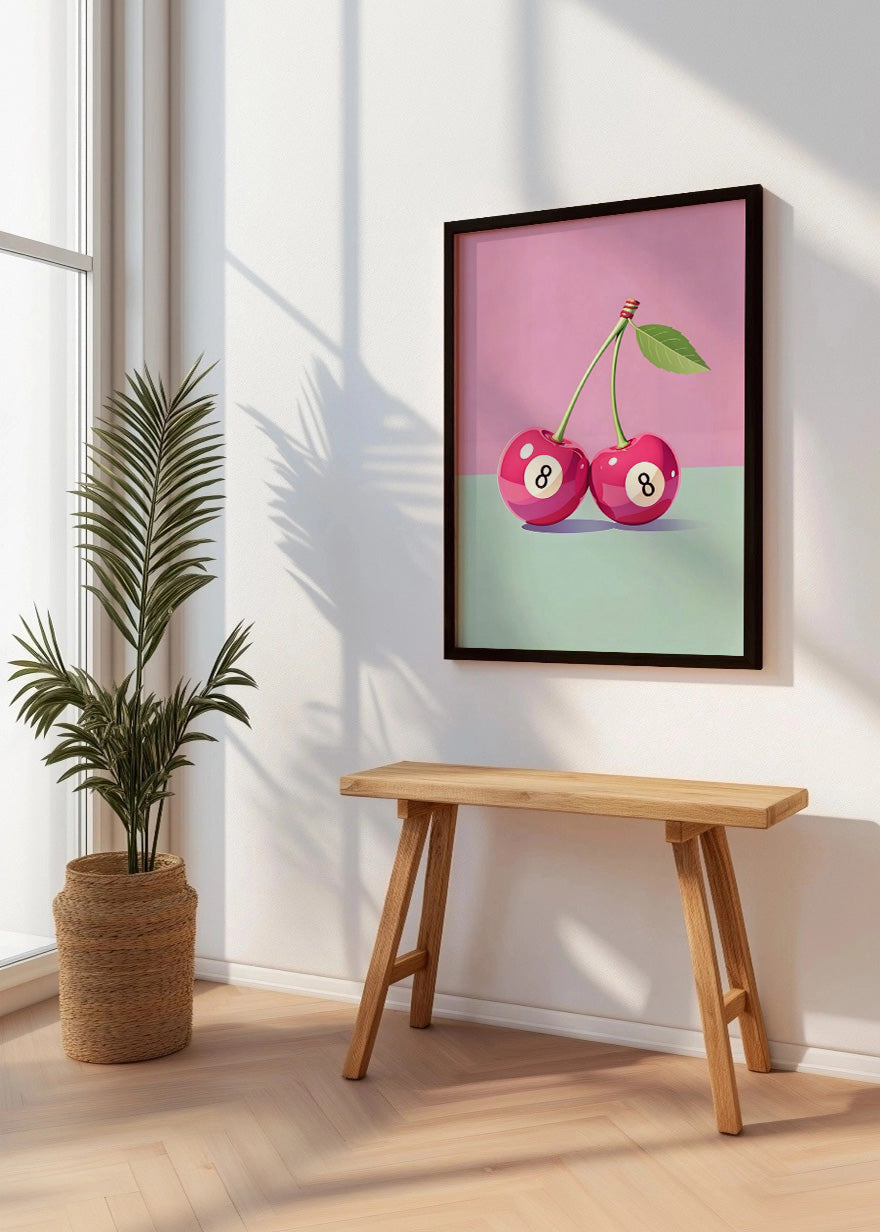Cuadro Cereza bola de billar 8