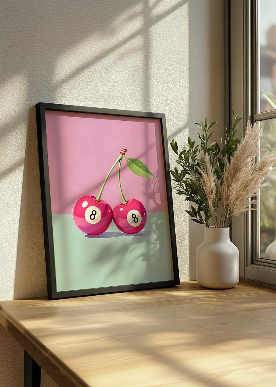 Cuadro Cereza bola de billar 8