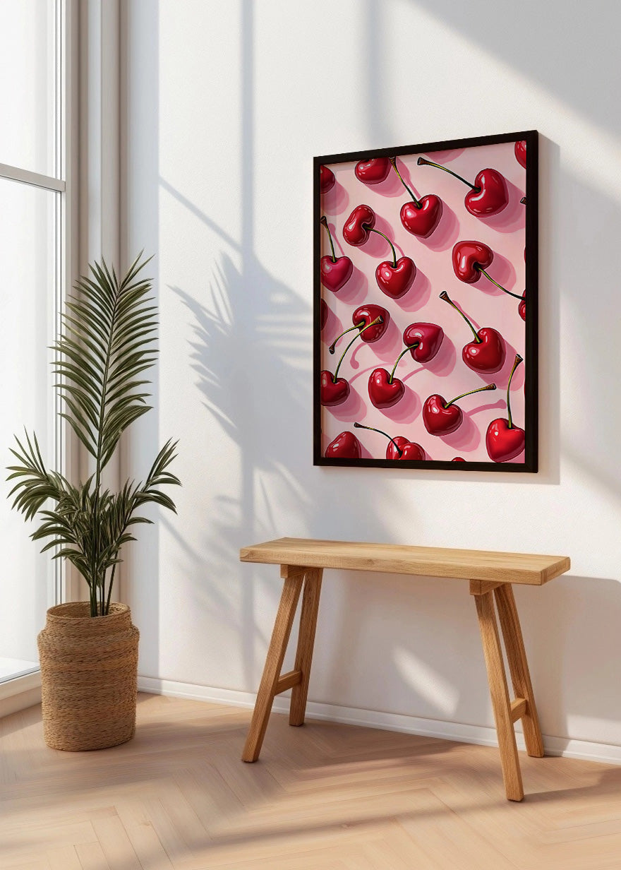 Cuadro Cerezas de corazones