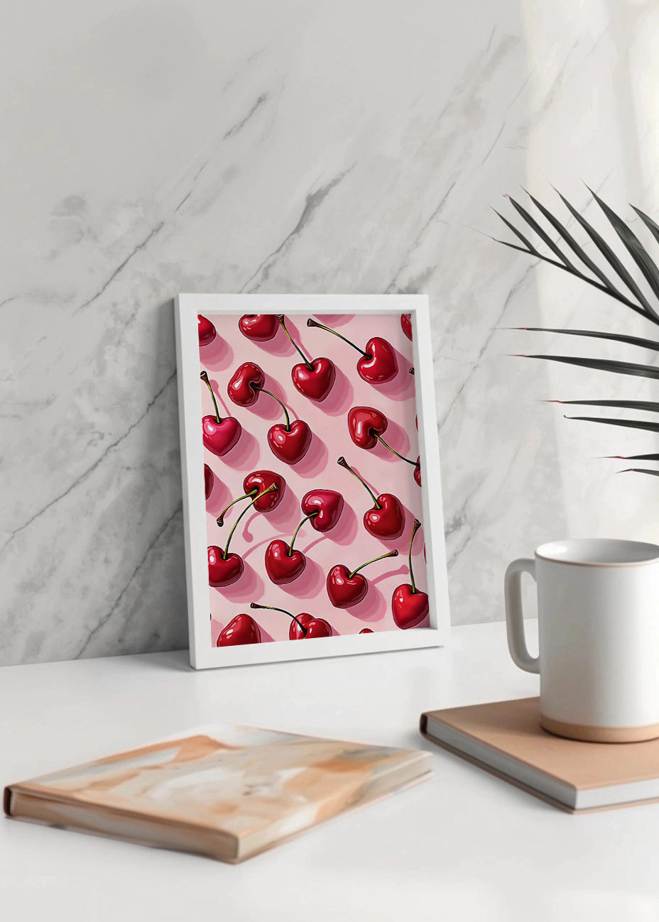 Cuadro Cerezas de corazones