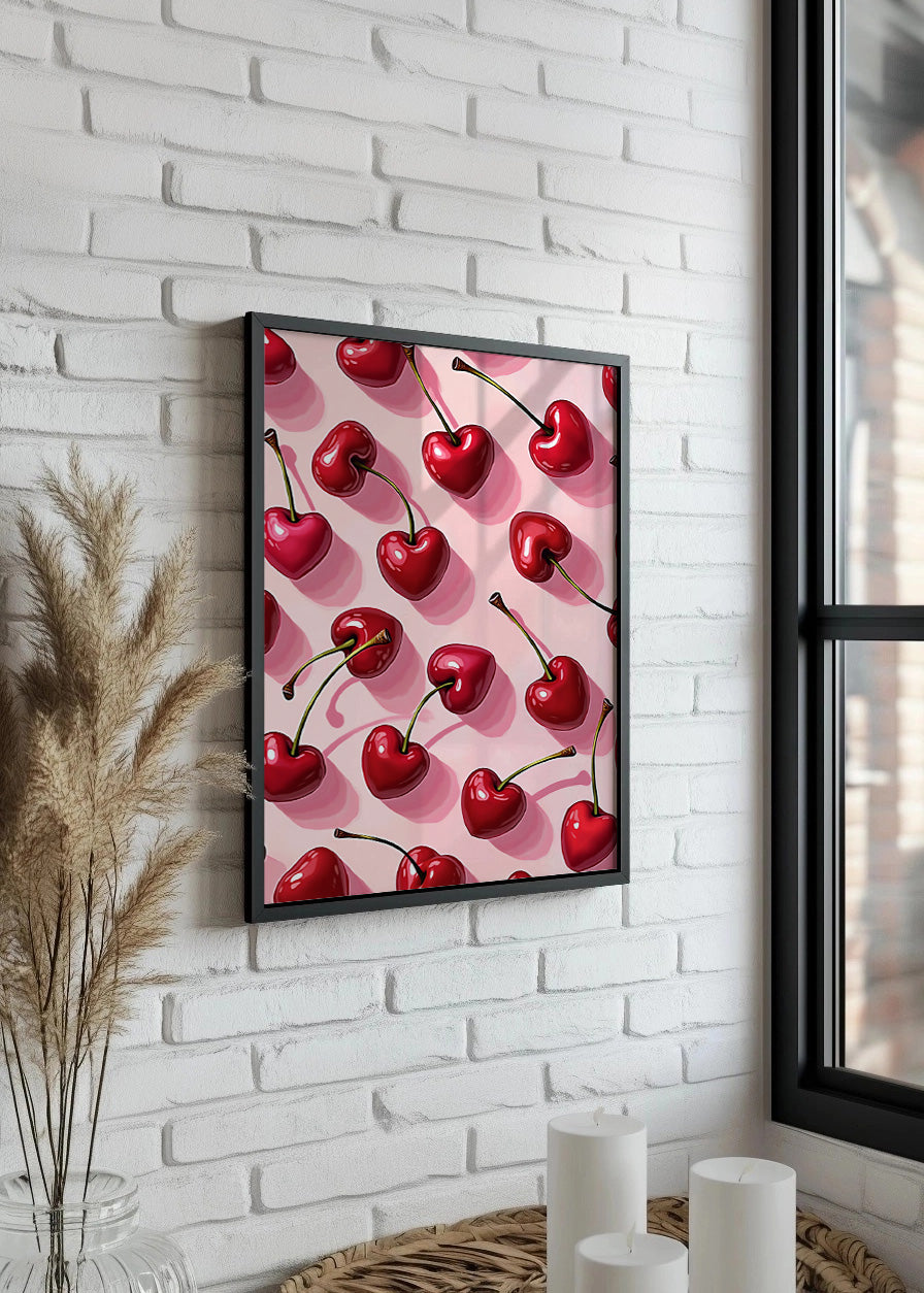 Cuadro Cerezas de corazones
