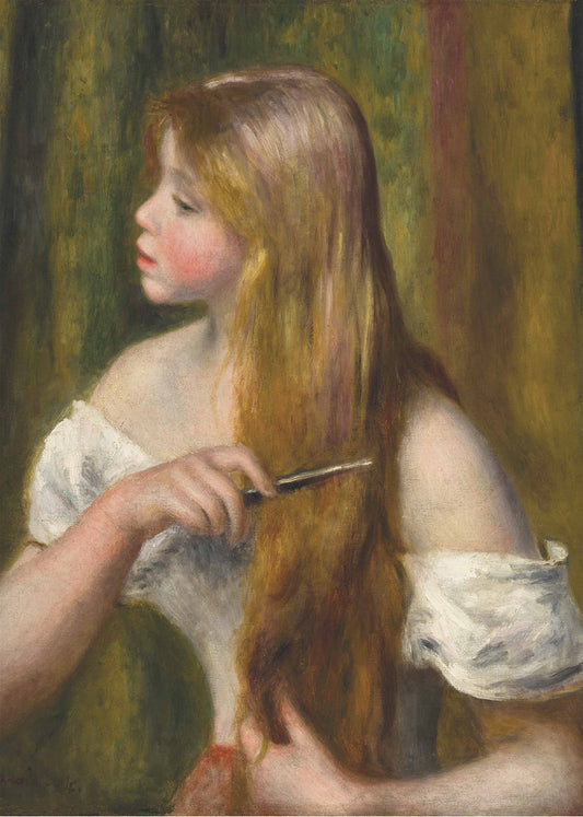Cuadro Chica joven peinandose (Renoir)