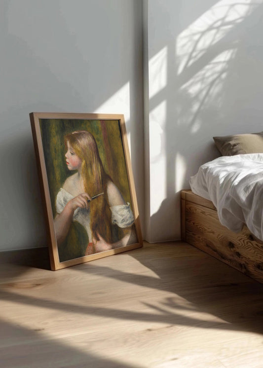 Cuadro Chica joven peinandose (Renoir)