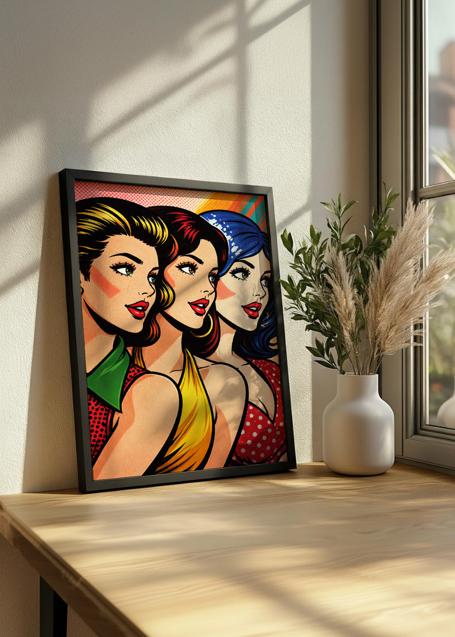 Cuadro Chicas Pop Art