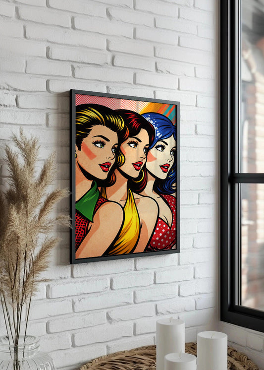 Cuadro Chicas Pop Art