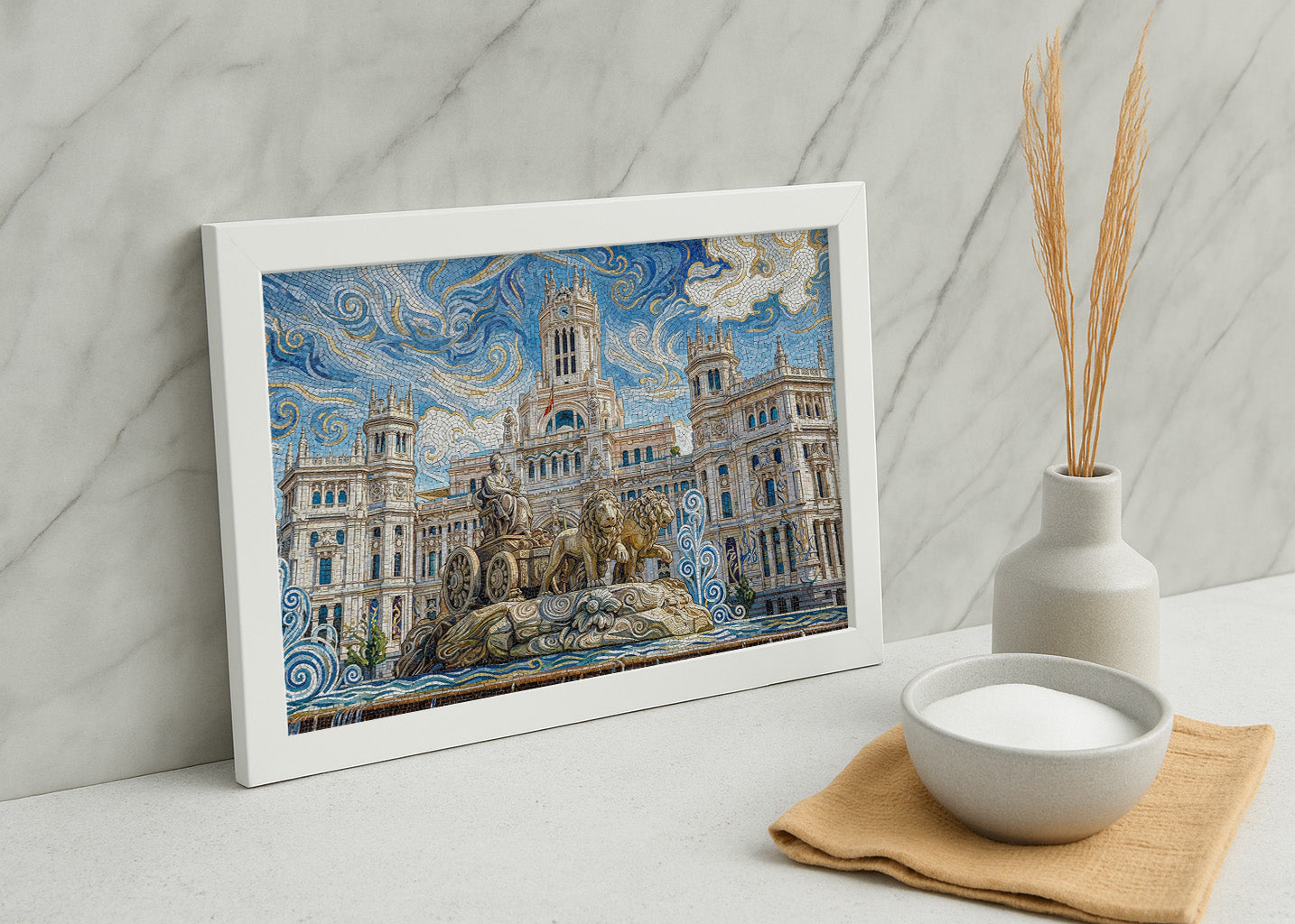Cuadro Cibeles y Ayuntamiento de Madrid - Art Nouveau