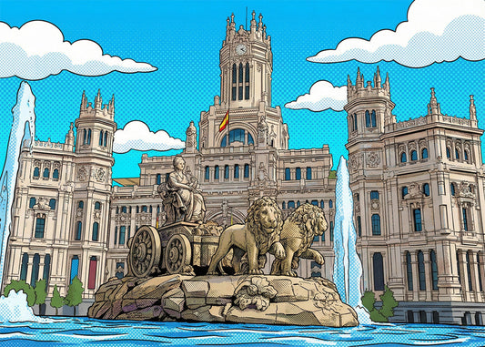 Cuadro Cibeles y Ayuntamiento de Madrid - Cómic
