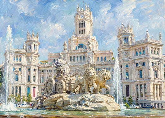 Cuadro Cibeles y Ayuntamiento de Madrid - Impresionista