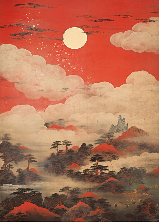 Cuadro ​Cielo rojo