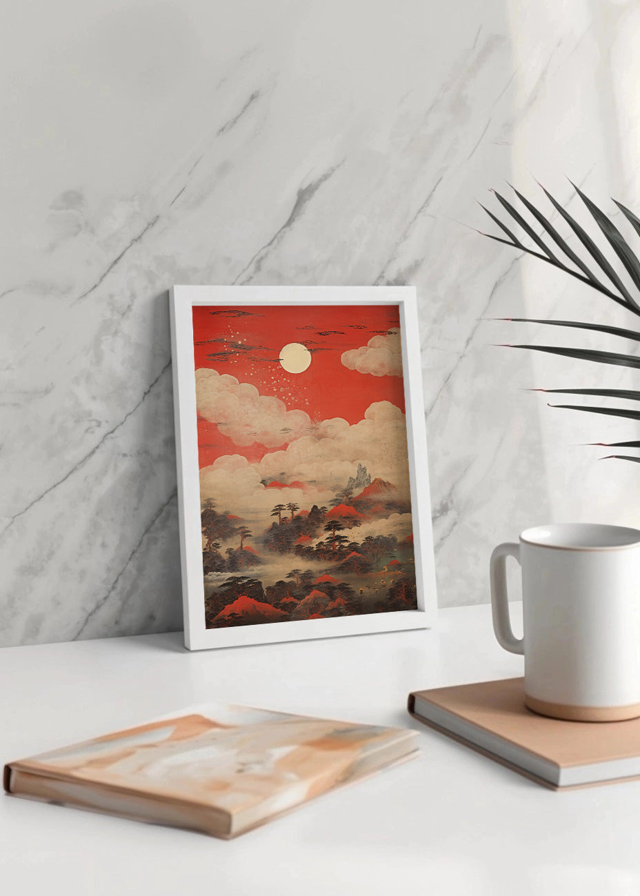 Cuadro ​Cielo rojo