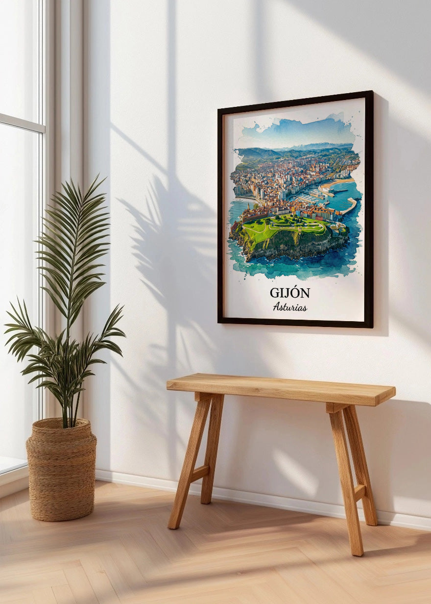 Cuadro Ciudad de Gijón - Postal