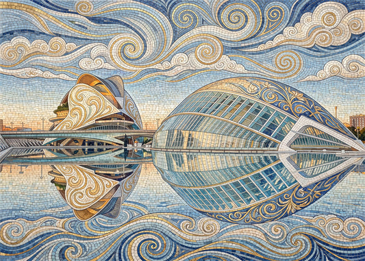 Cuadro Ciudad de las Artes y las Ciencias - Art Nouveau