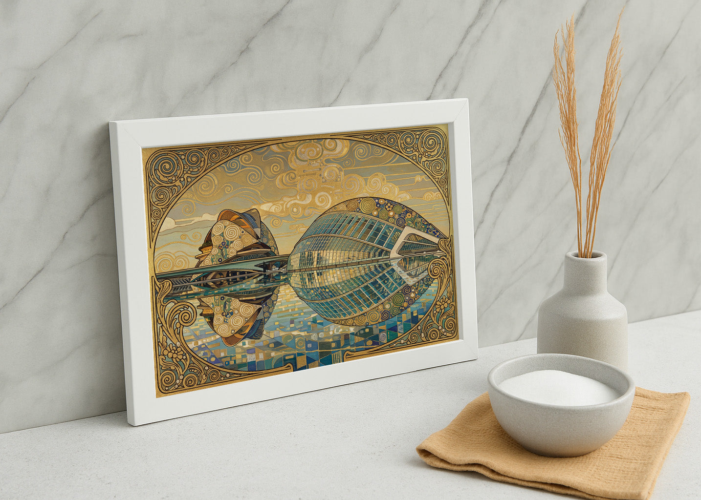Cuadro Ciudad de las Artes y las Ciencias - Klimt
