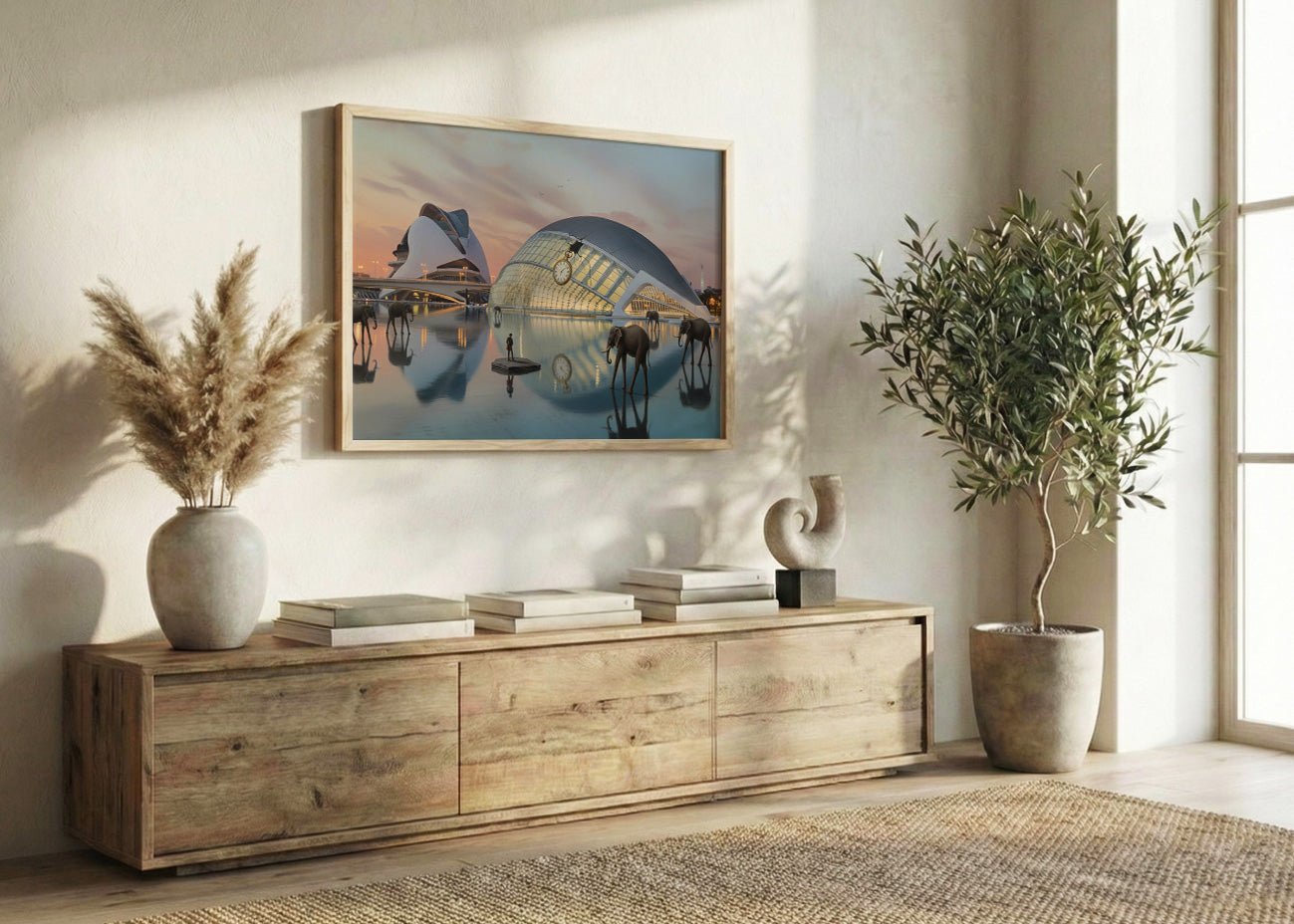 Cuadro Ciudad de las Artes y las Ciencias - Surrealismo Dalí