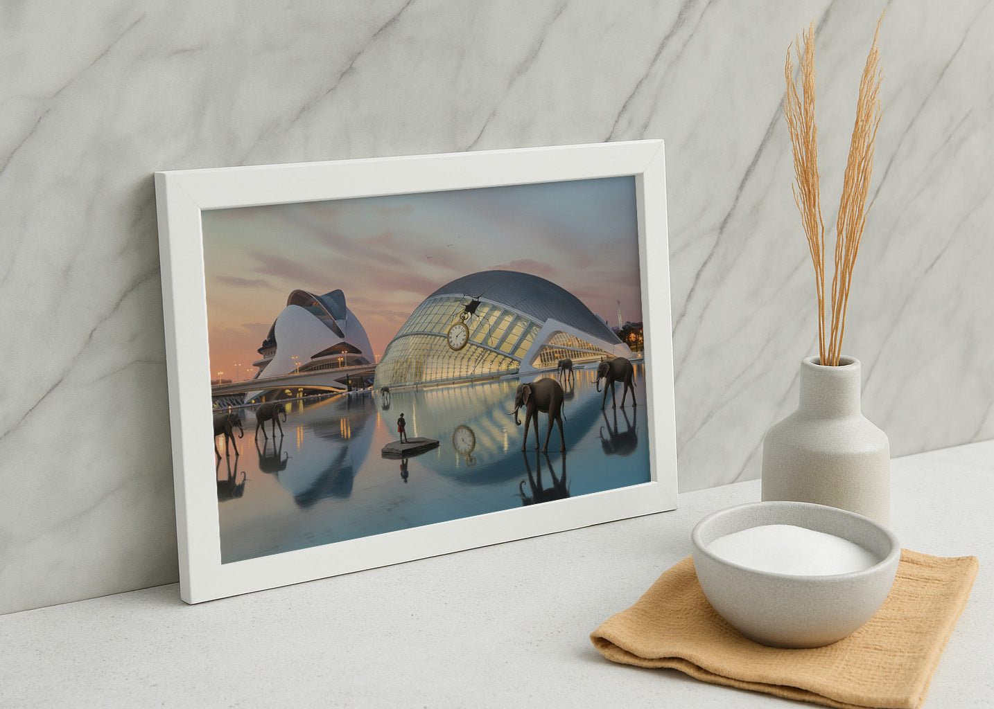 Cuadro Ciudad de las Artes y las Ciencias - Surrealismo Dalí