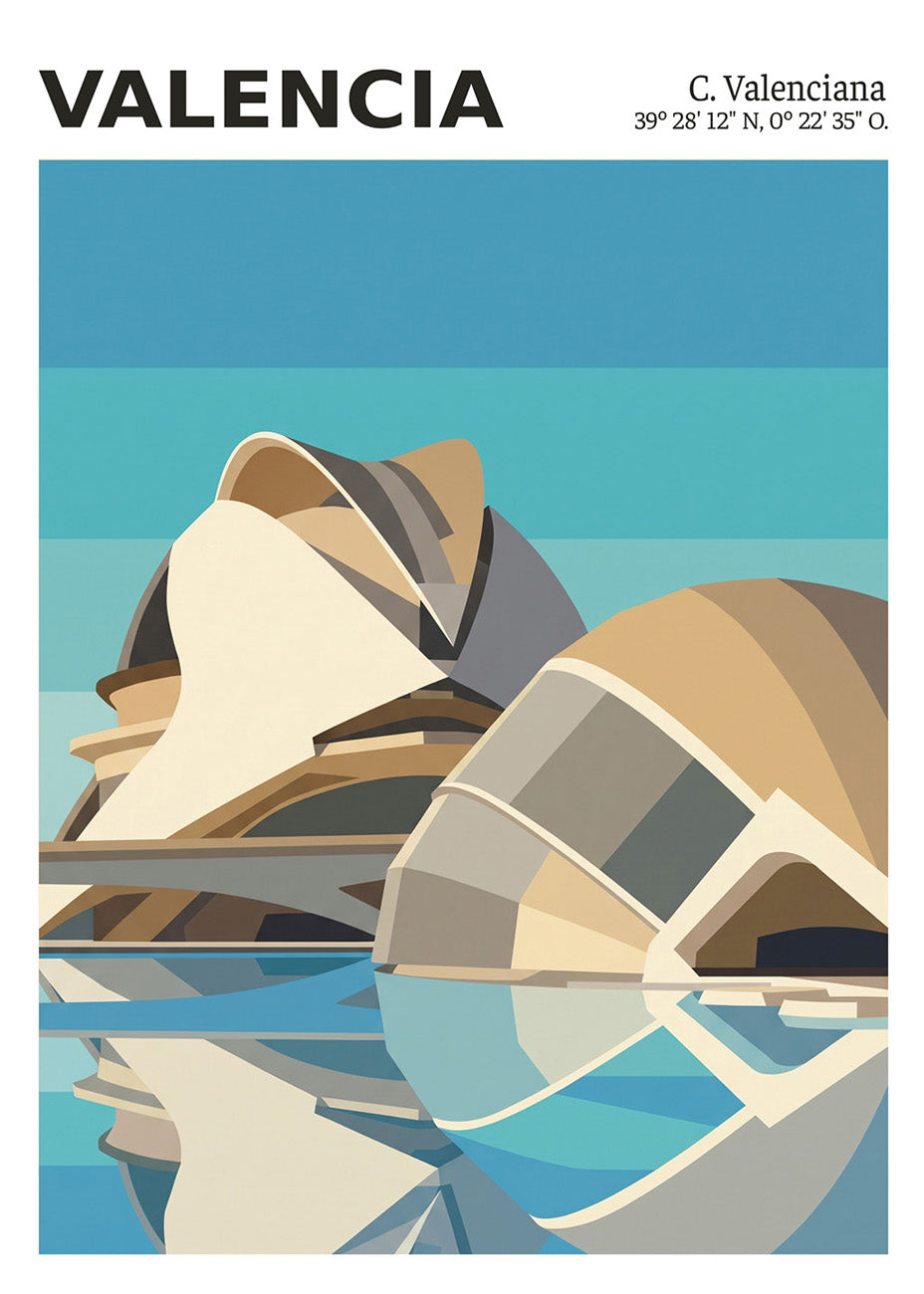Cuadro Ciudad de las Artes y las Ciencias de Valencia - Coord