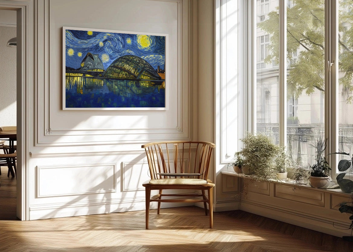 Cuadro ​Ciudad de las Artes y las Ciencias de Valencia - Van Gogh