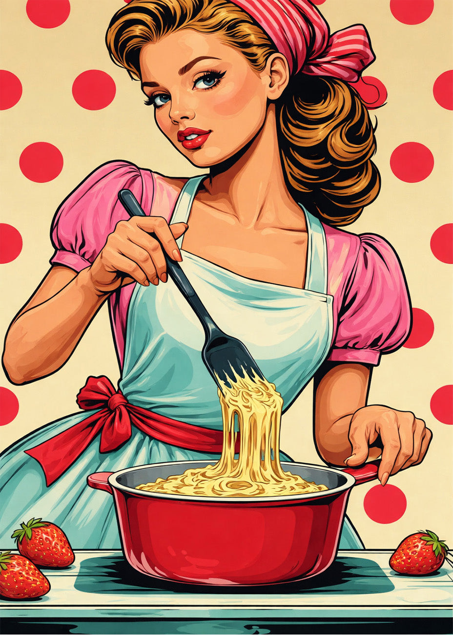 Cuadro Cocinando queso