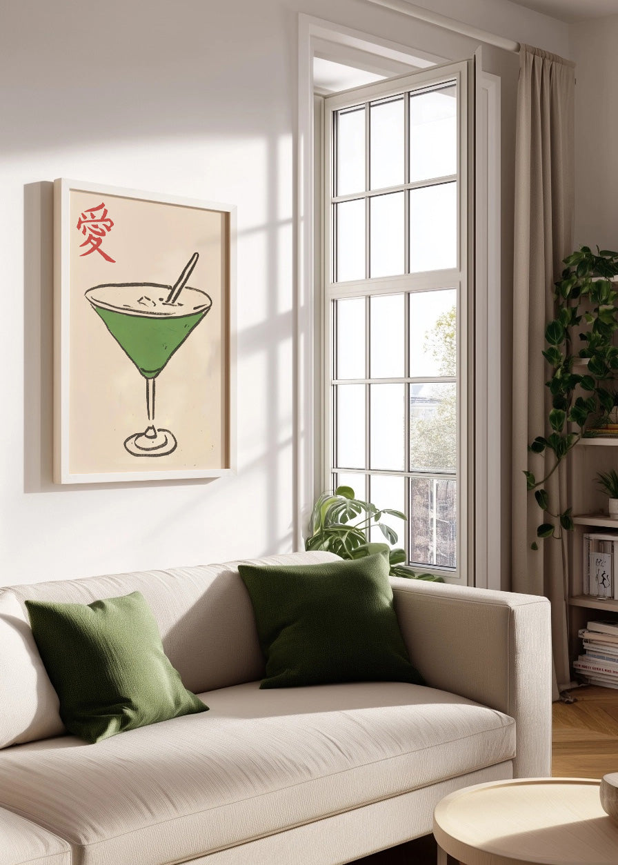 Cuadro Cocktail estilo japonés