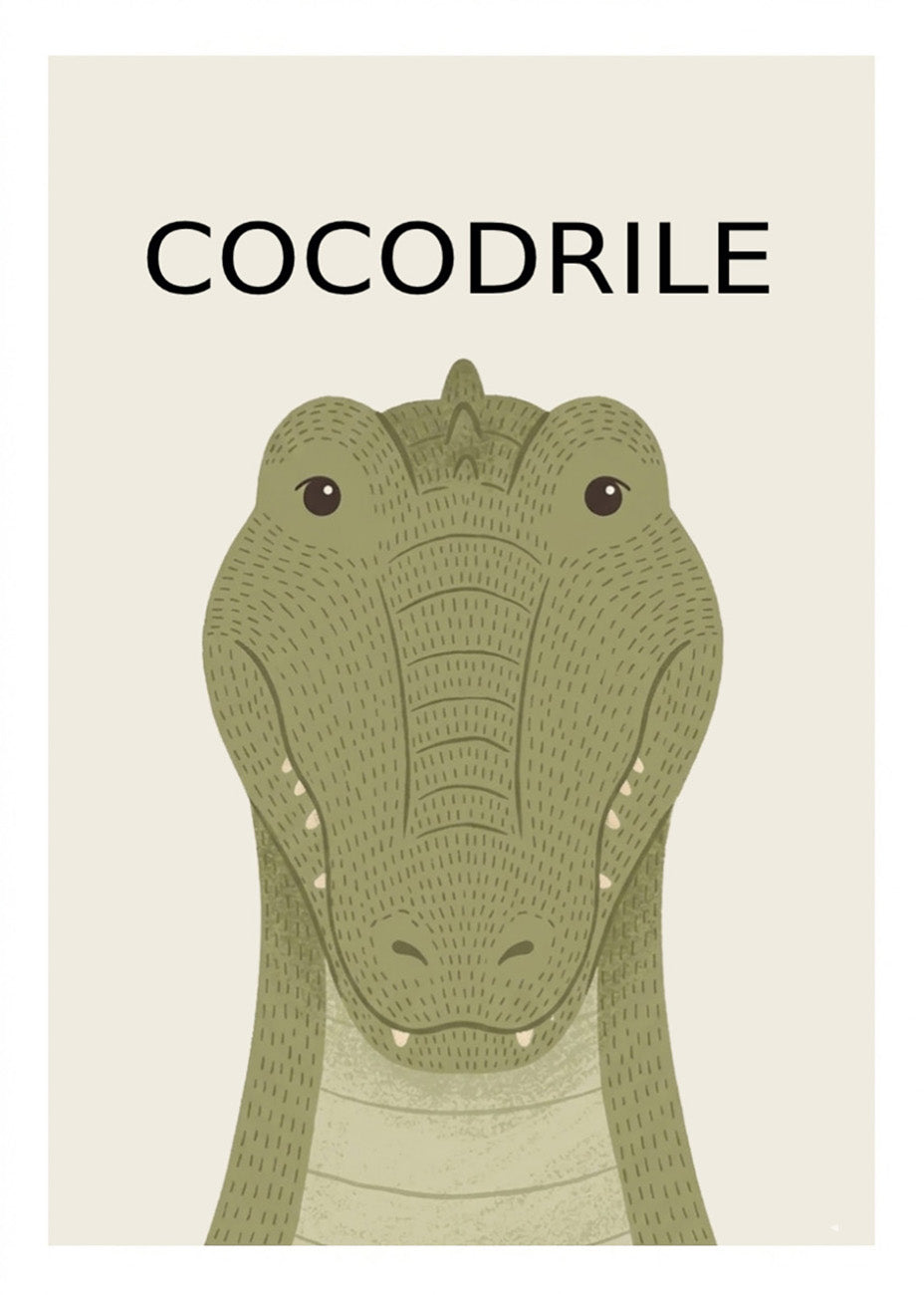 Cuadro Cocodrilo - Estilo infantil