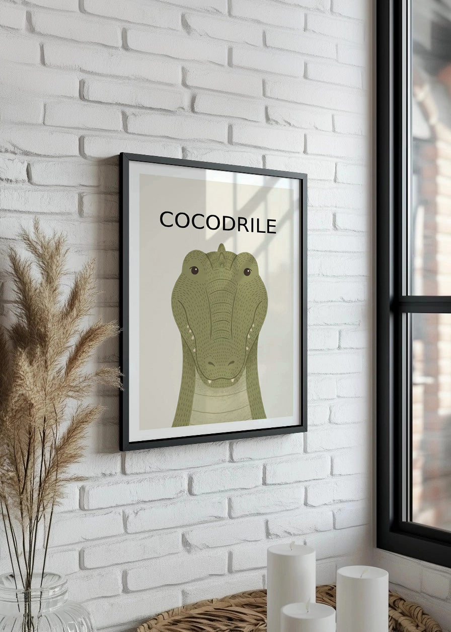 Cuadro Cocodrilo - Estilo infantil