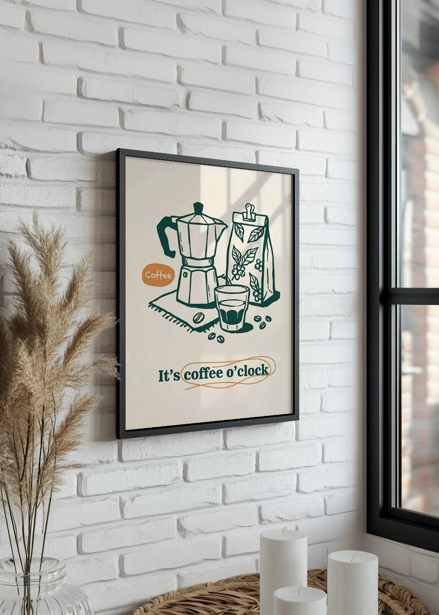 Cuadro Coffe o clock - Decoración de cocina