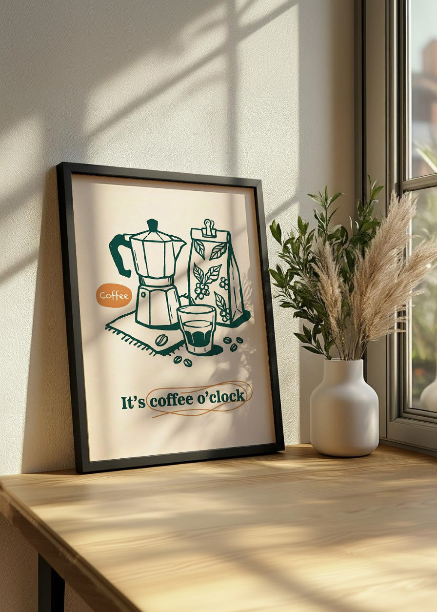 Cuadro Coffe o clock - Decoración de cocina