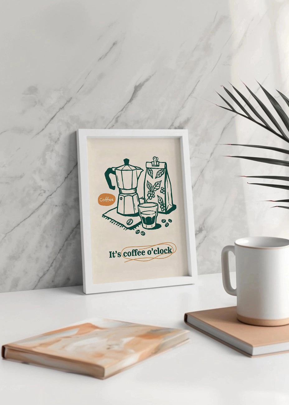 Cuadro Coffe o clock - Decoración de cocina