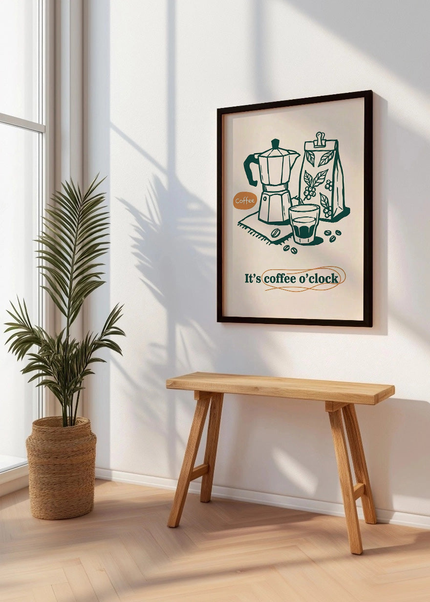 Cuadro Coffe o clock - Decoración de cocina