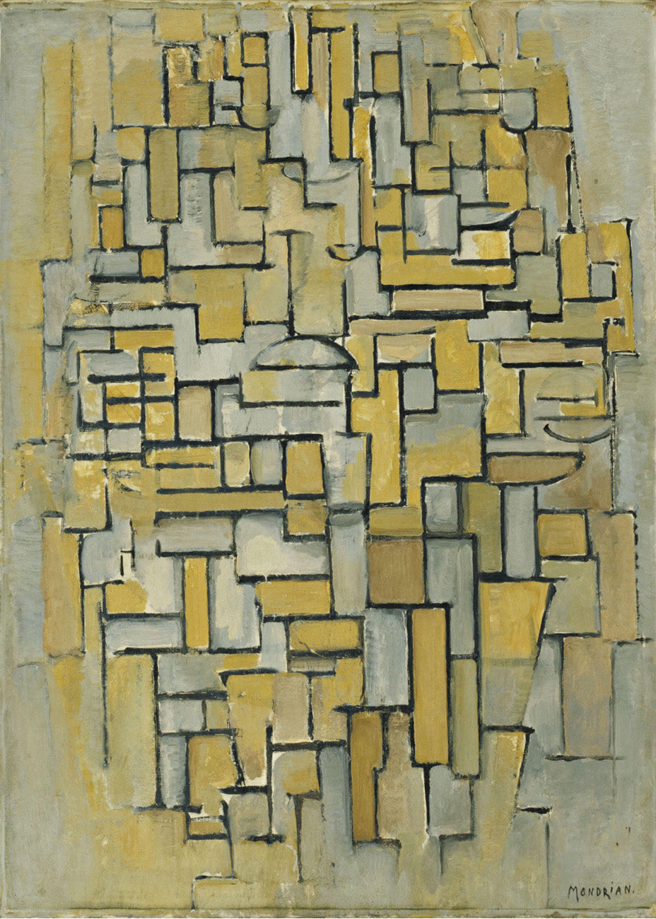 Cuadro Composicion en marrón y gris (Mondrian)