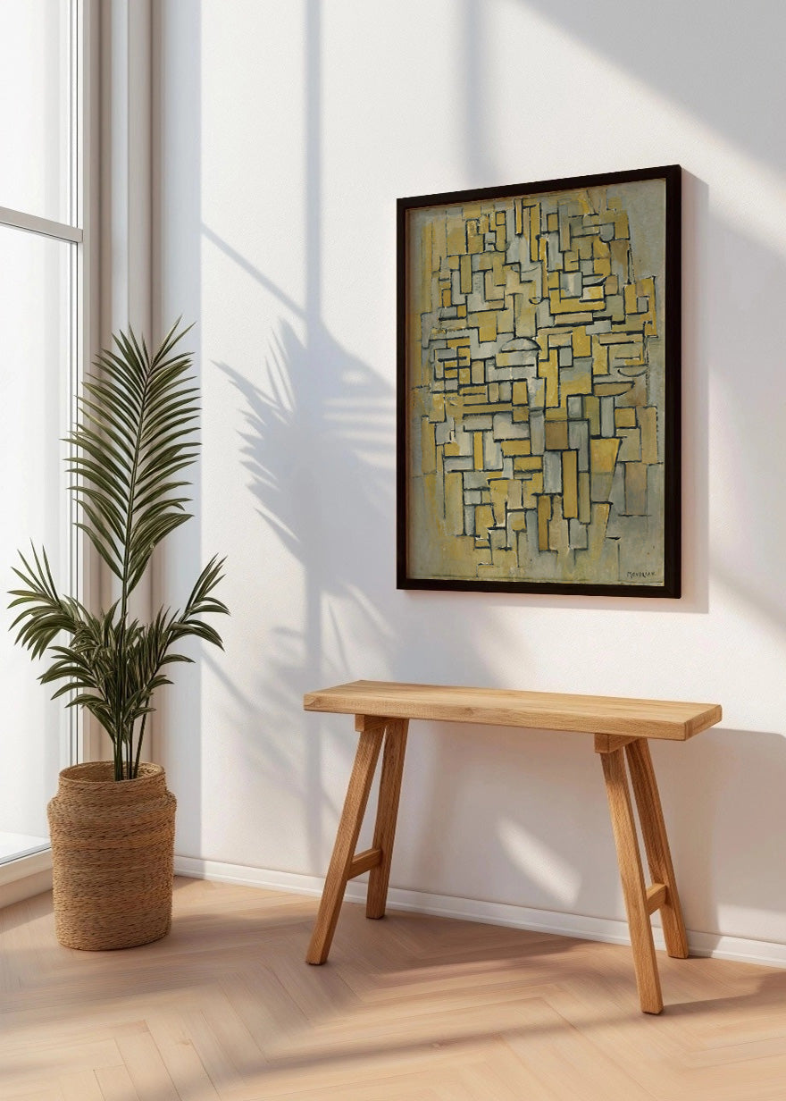 Cuadro Composicion en marrón y gris (Mondrian)