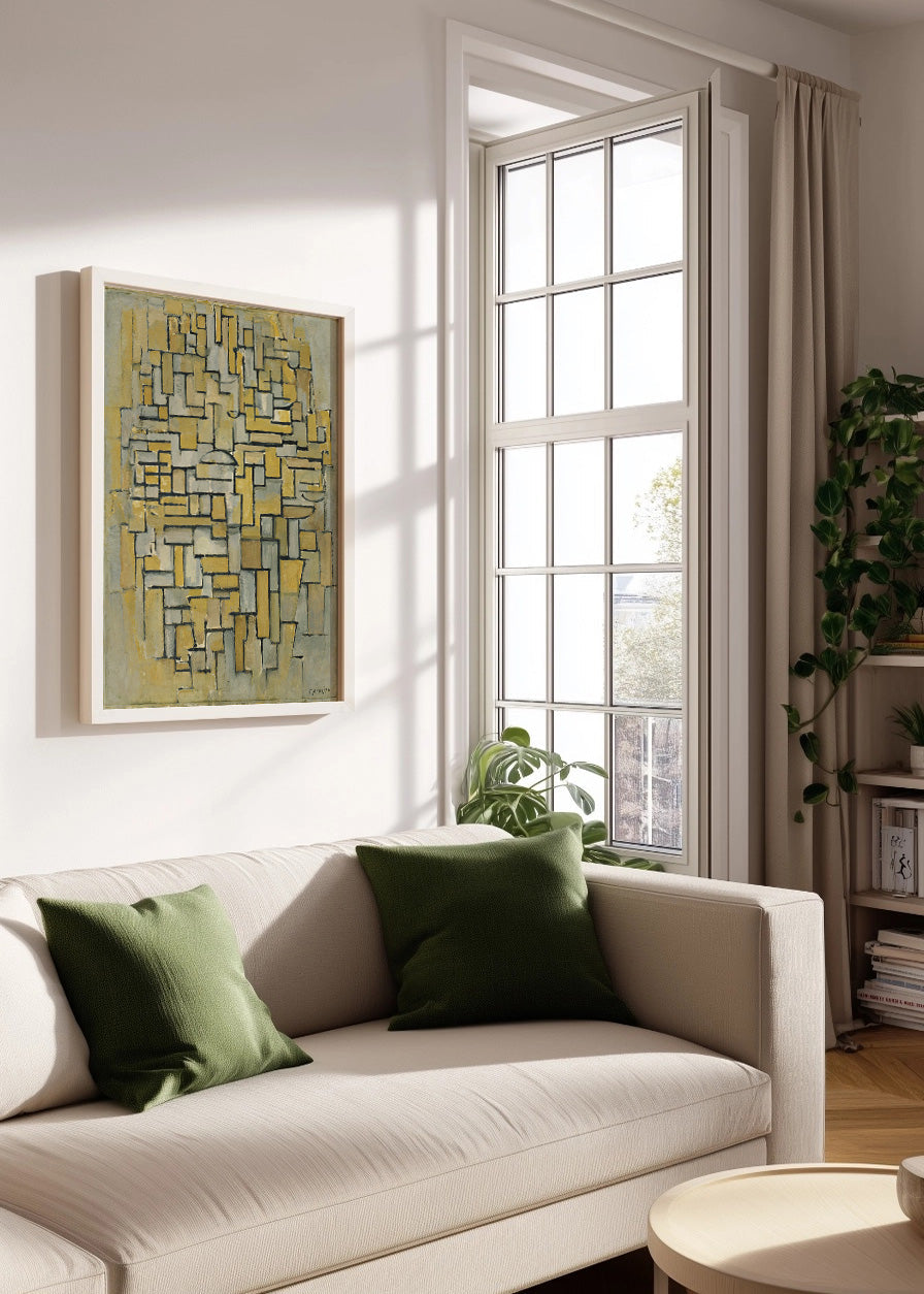 Cuadro Composicion en marrón y gris (Mondrian)