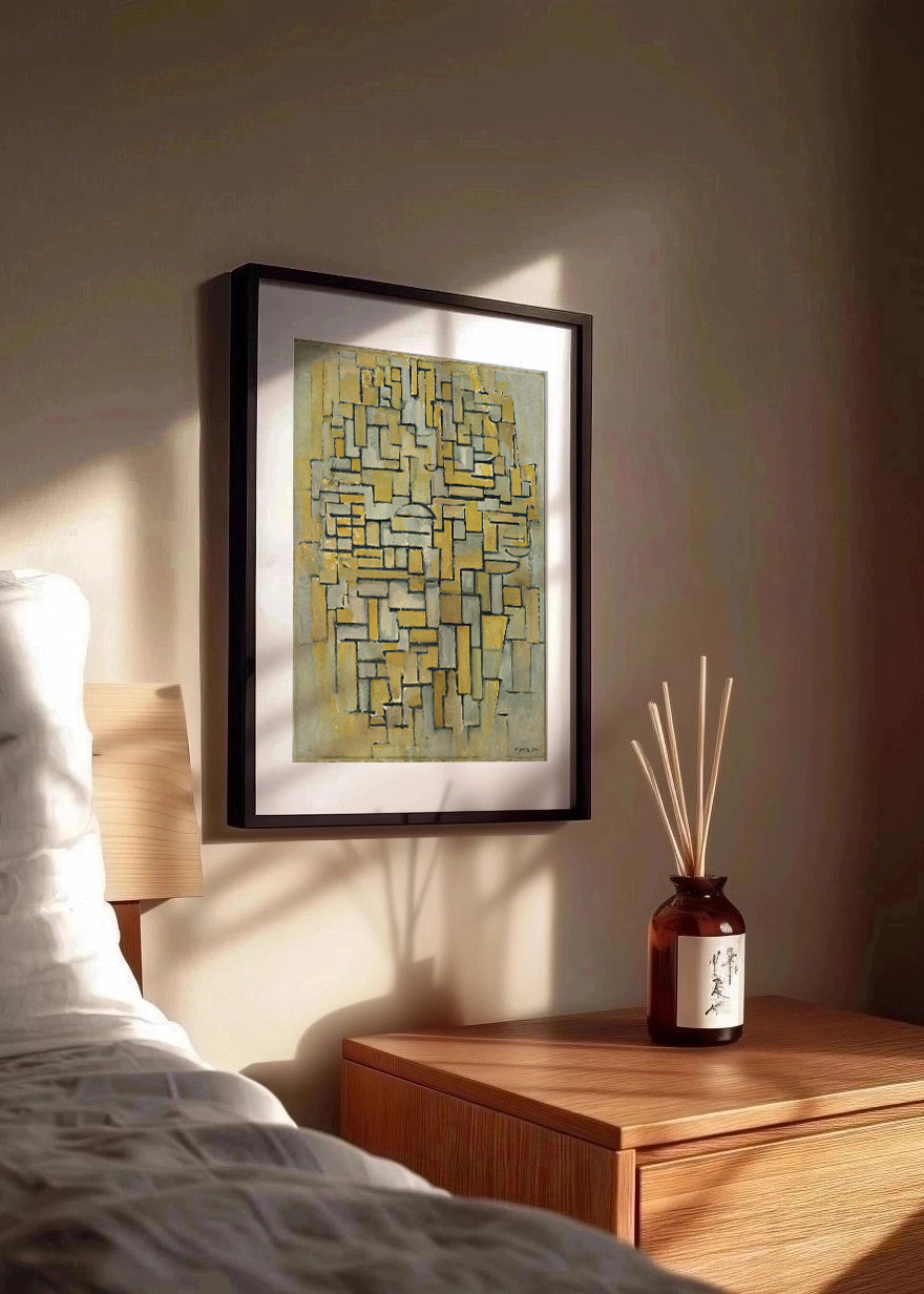 Cuadro Composicion en marrón y gris (Mondrian)