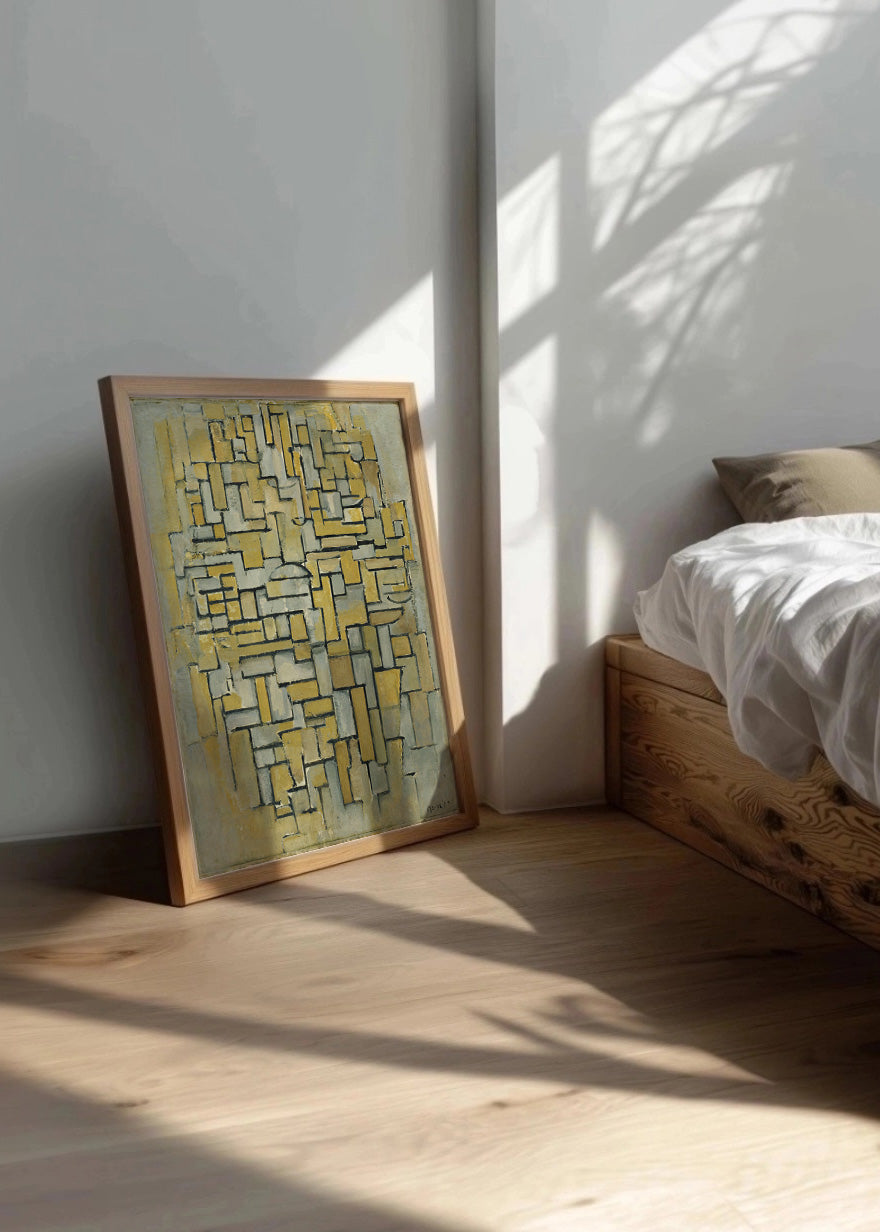 Cuadro Composicion en marrón y gris (Mondrian)
